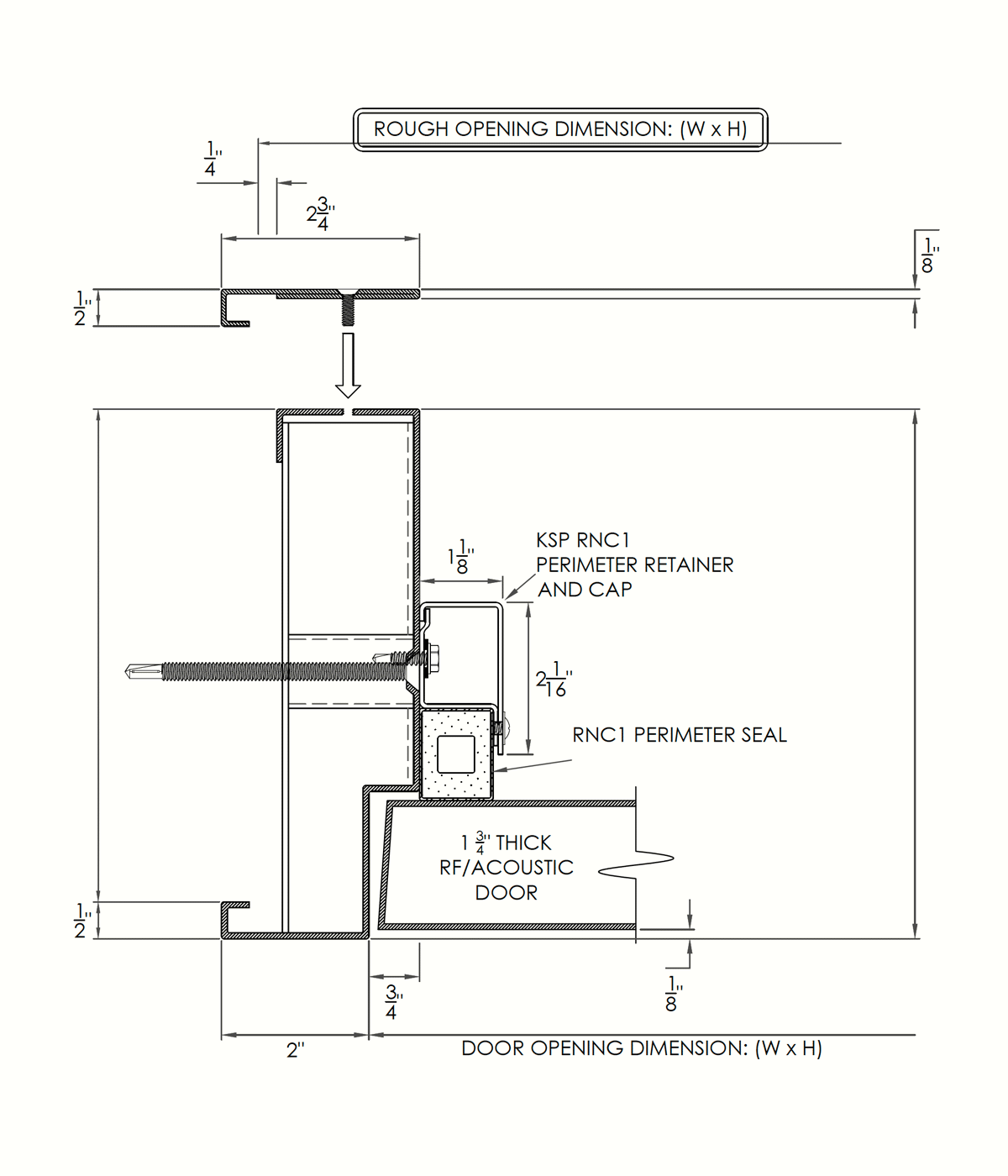 RF Door Model RFI40STC50 KriegerShield PreEngineered for Radio