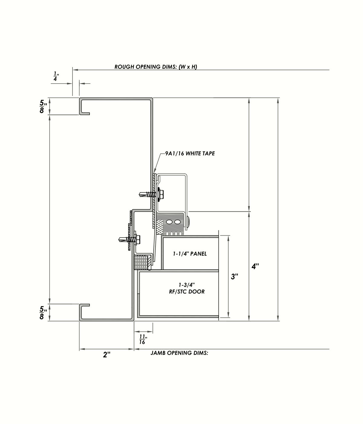 RF Door Model RFI60STC45 KriegerShield PreEngineered for Radio